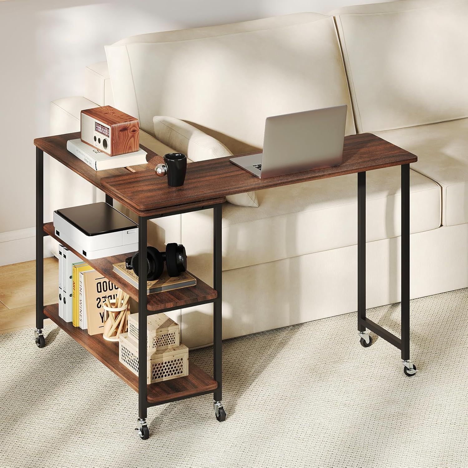 Desk Setup Laptop - 360 ° Mesa Lateral Rotativa com