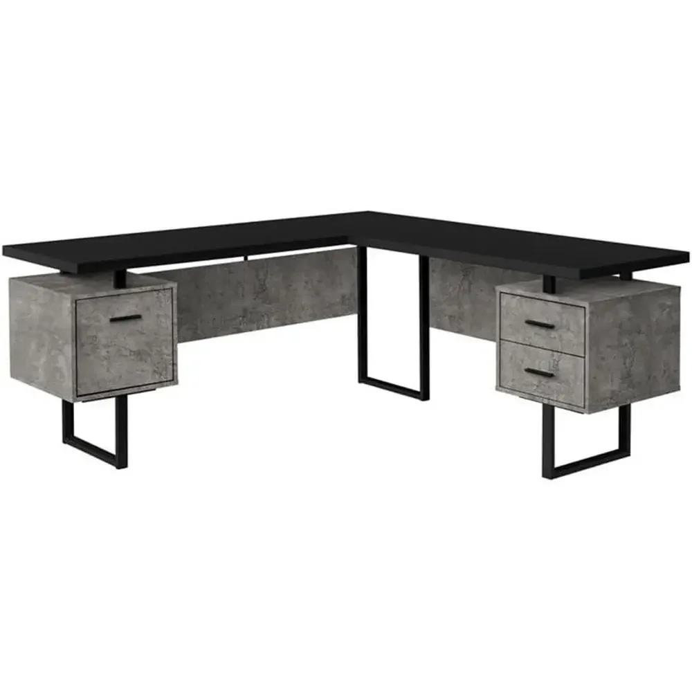 Desk Setup Grey - Mesa de Computador em L de