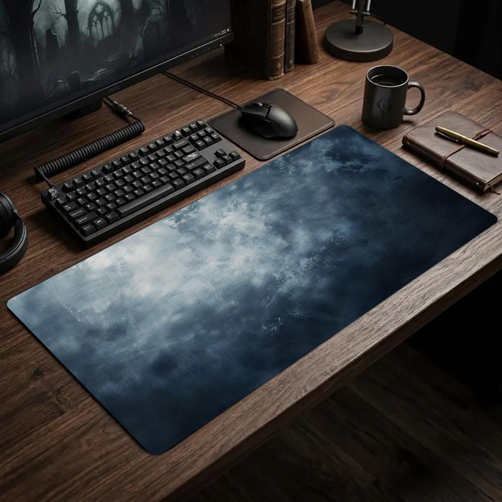 Desk Setup Grey - Tapete de rato abstrato cinza escuro,