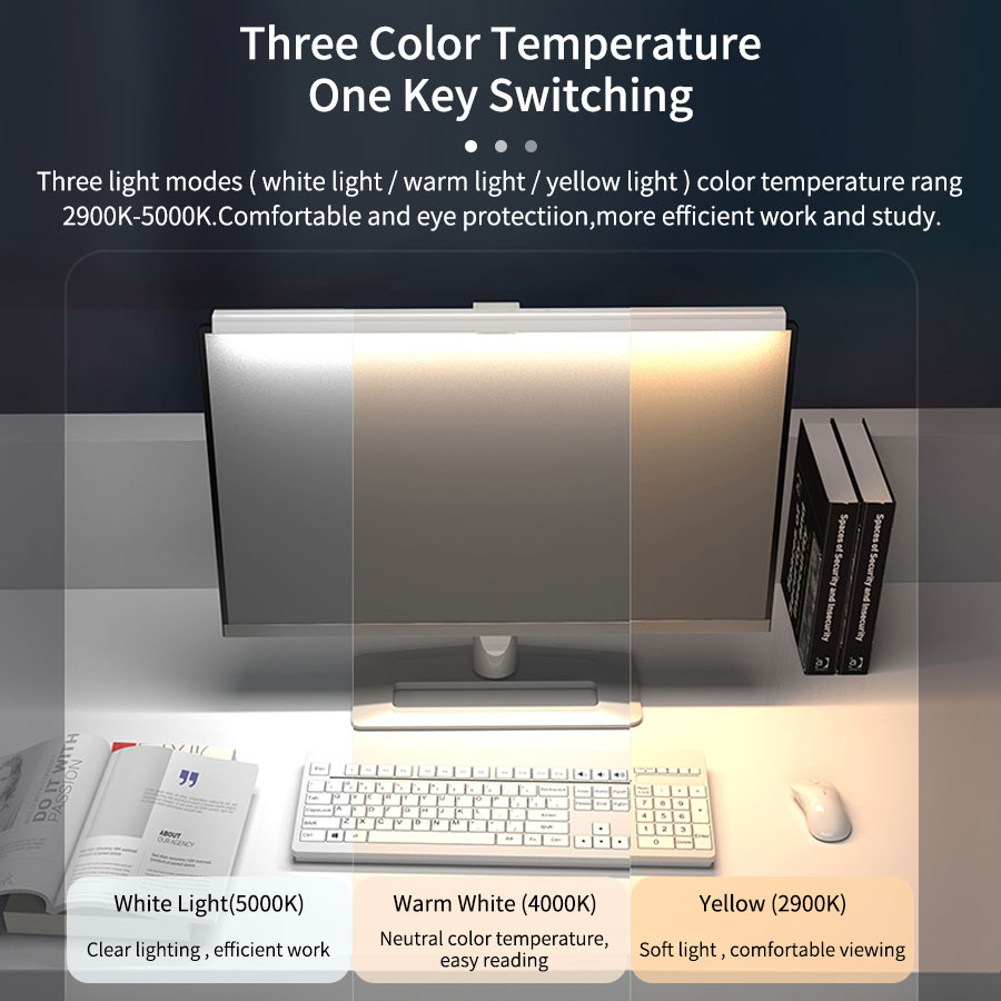 Barra de luz suspensa para mon - Desk Setup Light avaliação e preço