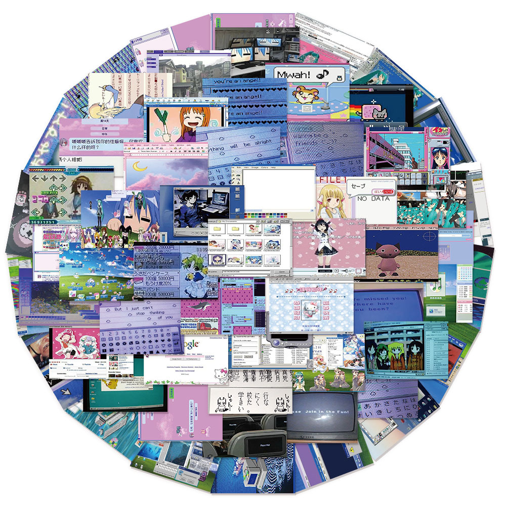 64 pçs criativo webcore antigo - Desk Setup Poster avaliação e preço