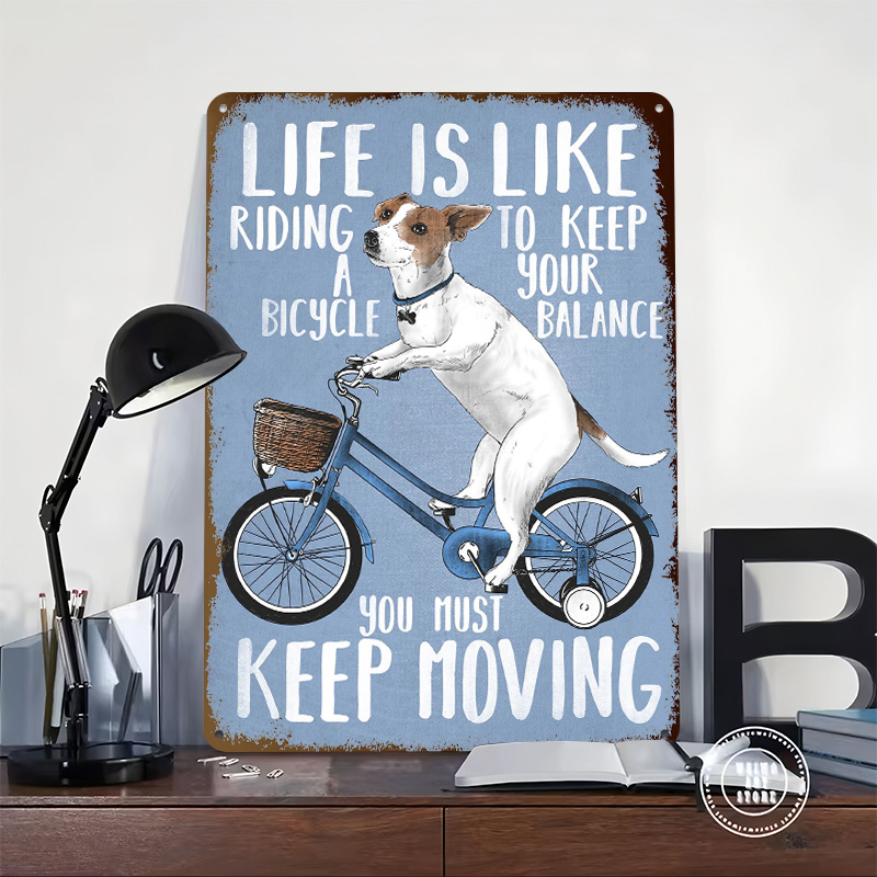 A Vida É Como Andar de Bicicle - Desk Setup Art avaliação e preço