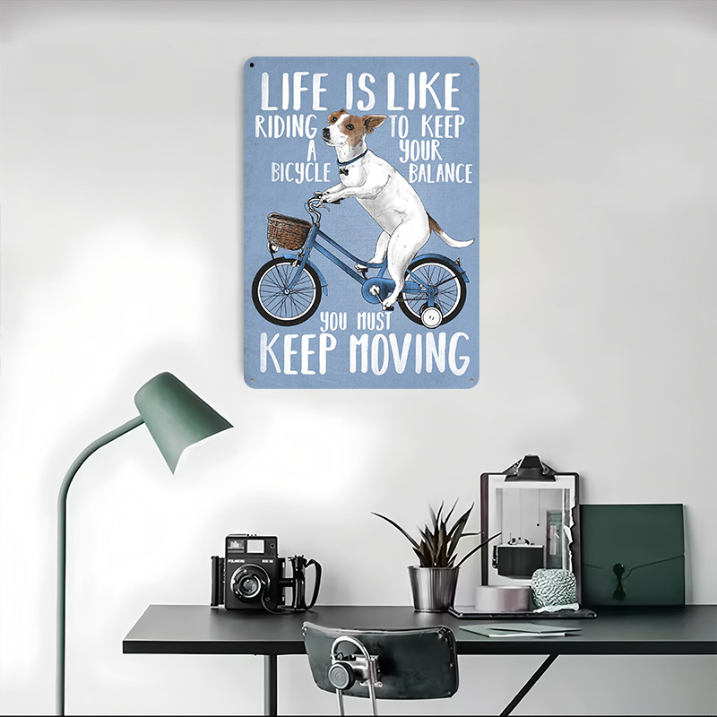 A Vida É Como Andar de Bicicle - Desk Setup Art avaliação e preço