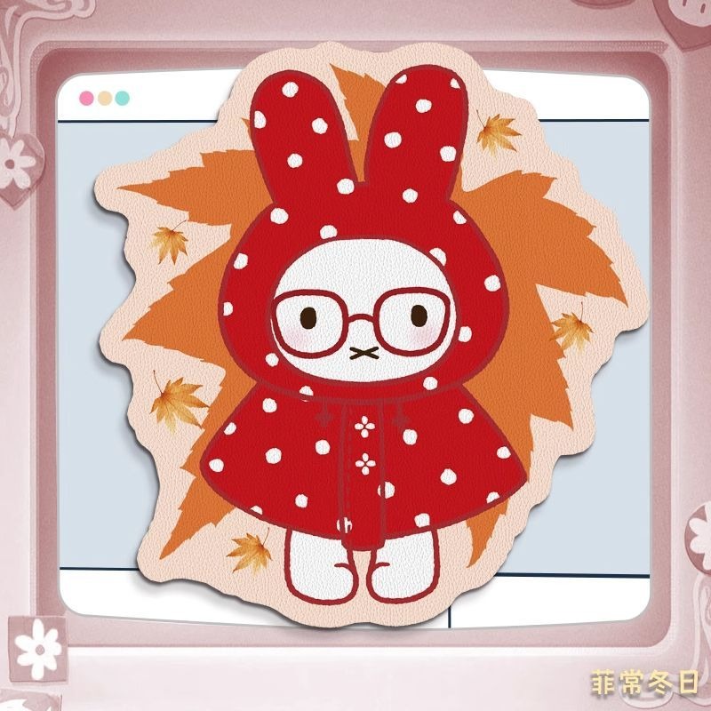 Mouse Pad de Couro Anime Miffy - Desk Setup Laptop avaliação e preço