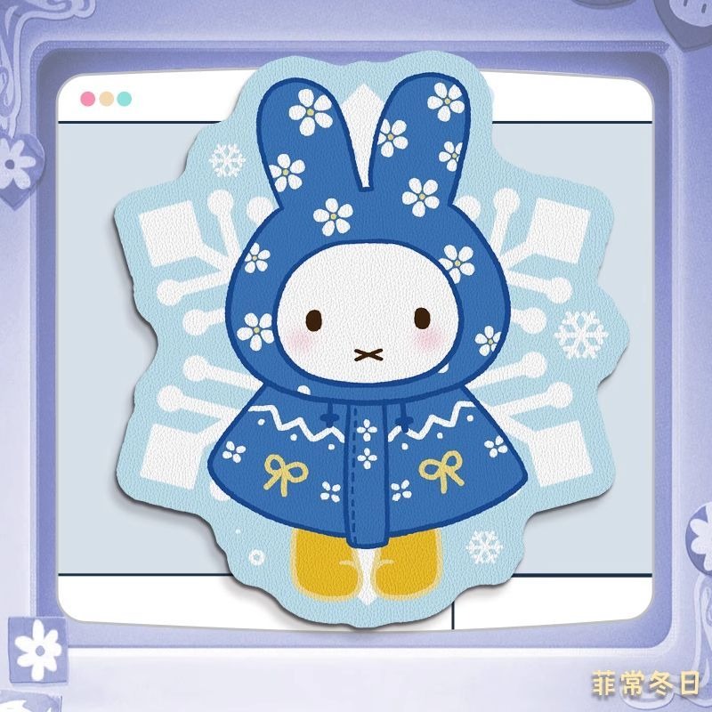 Mouse Pad de Couro Anime Miffy - Desk Setup Laptop avaliação e preço