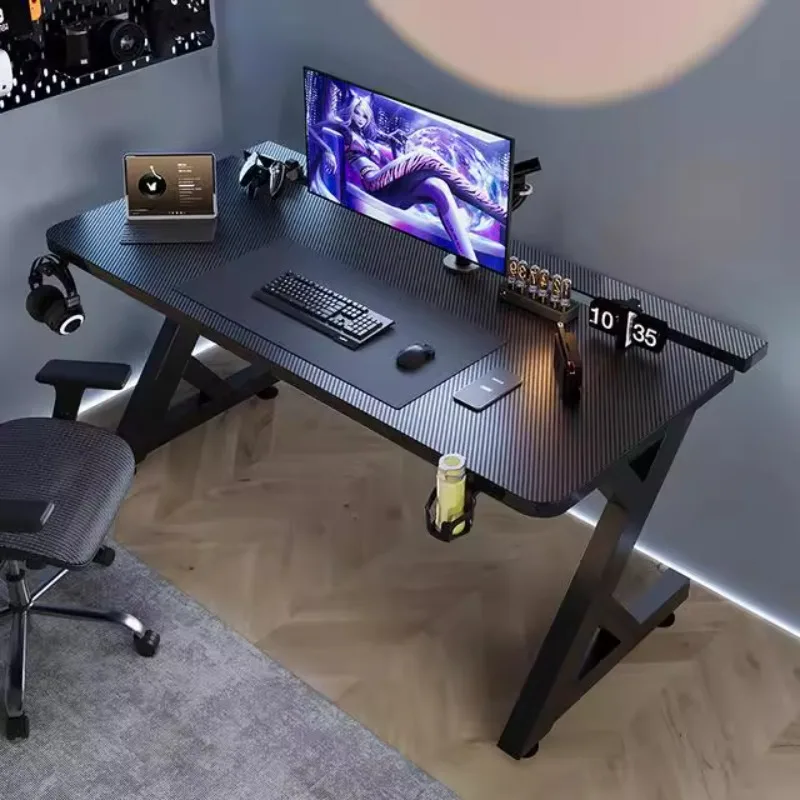 Q minimalista preto mesas de c - Desk Setup Art avaliação e preço