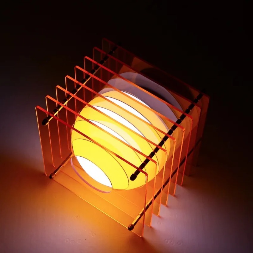 Diy acrílico mil camadas lâmpa - Desk Setup Light avaliação e preço