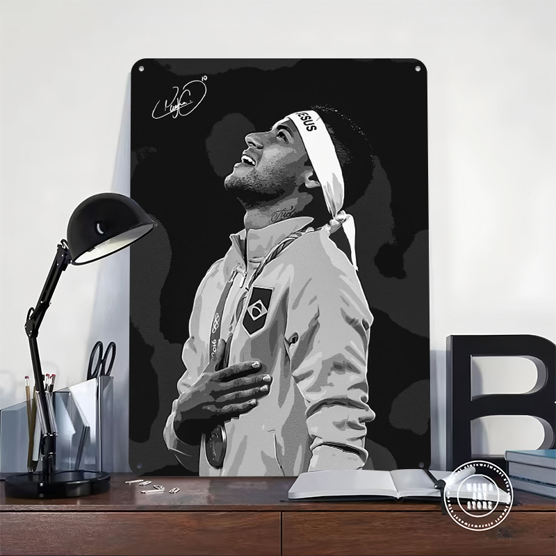 Neymar Jr. Placa de Metal Vint - Desk Setup Poster avaliação e preço