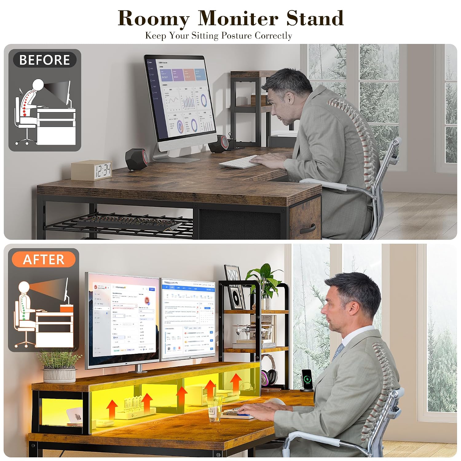 Mesa de Computador Pequena com - Desk Setup Brown avaliação e preço