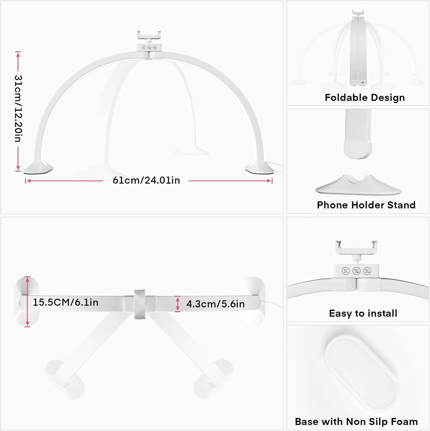 Meia lua luz em forma de u art - Desk Setup Light avaliação e preço