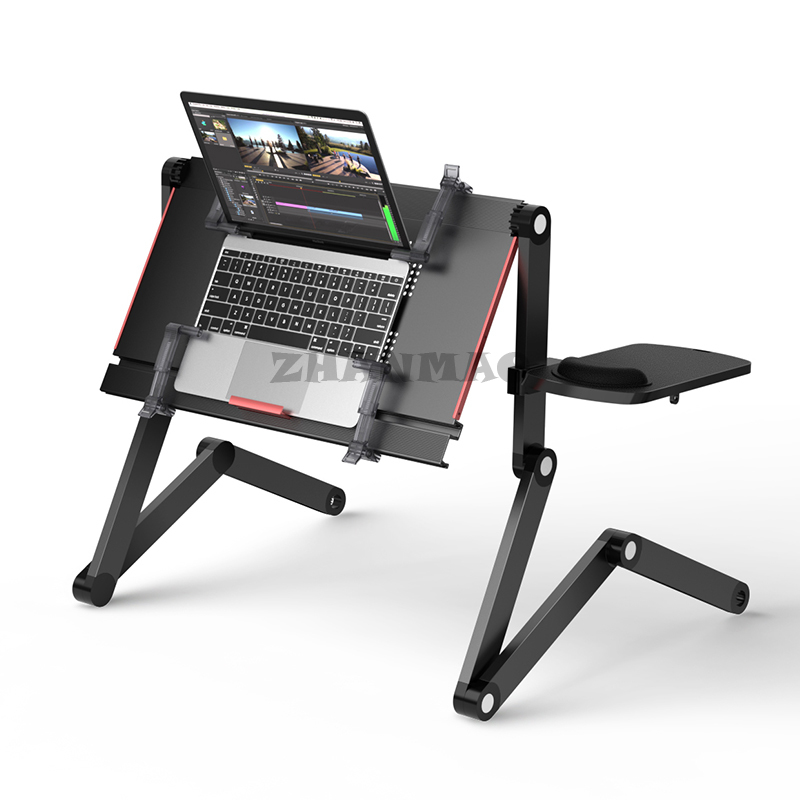 Deitado plano na cama, mesa pa - Desk Setup Laptop avaliação e preço